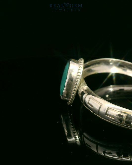 Elegant Turquoise Silver Bracelet