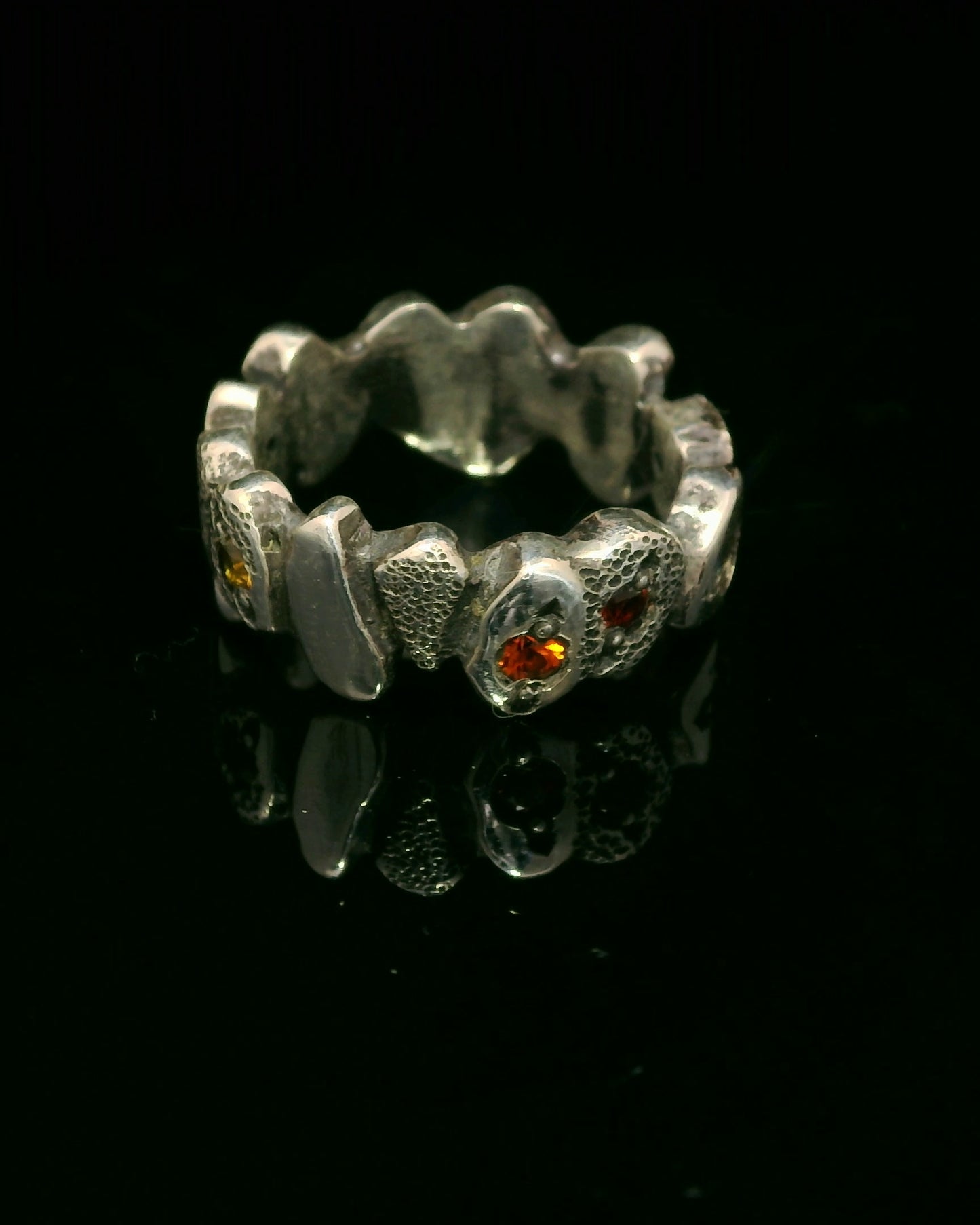 Building Blocks Ring with Sapphires
