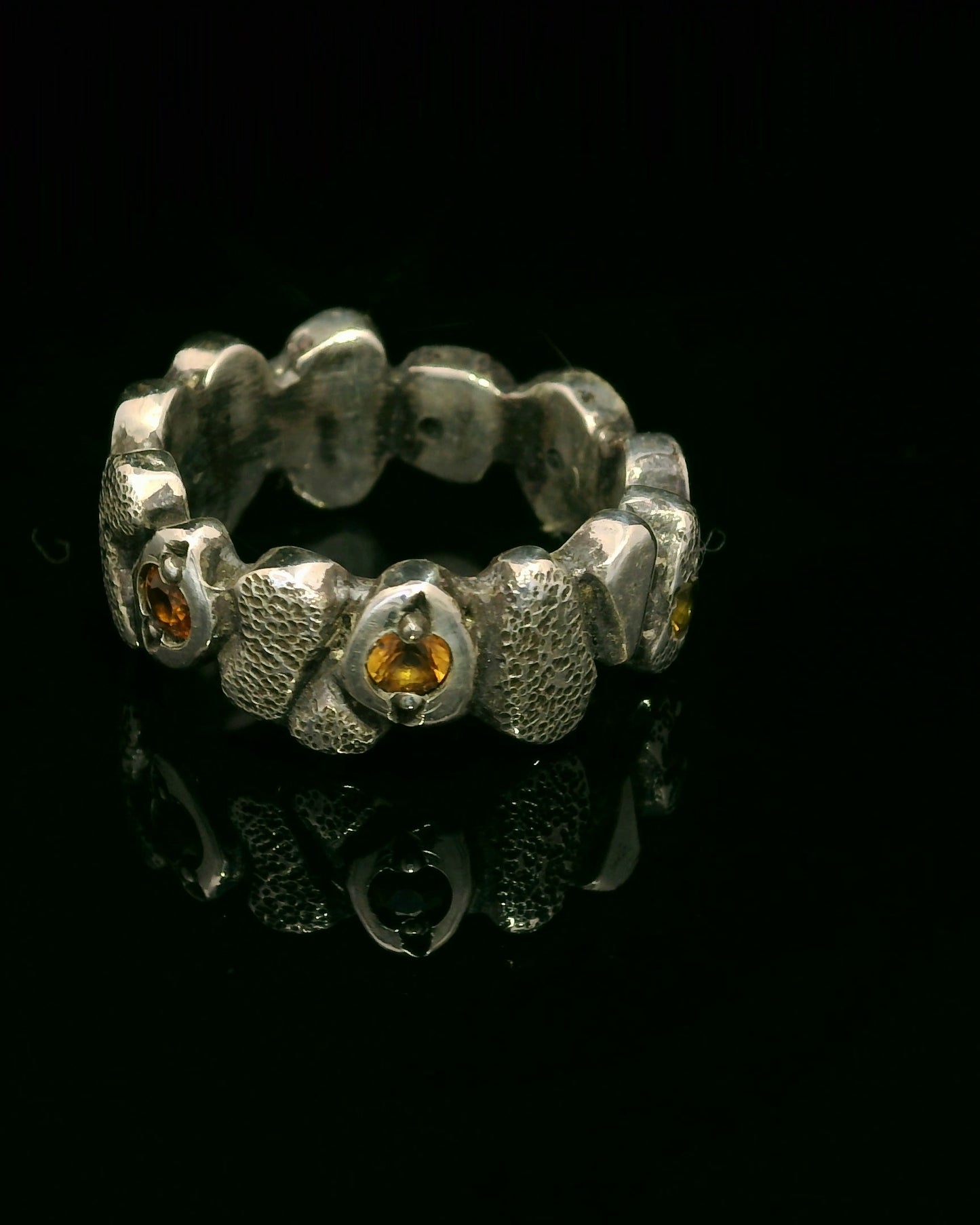 Building Blocks Ring with Sapphires