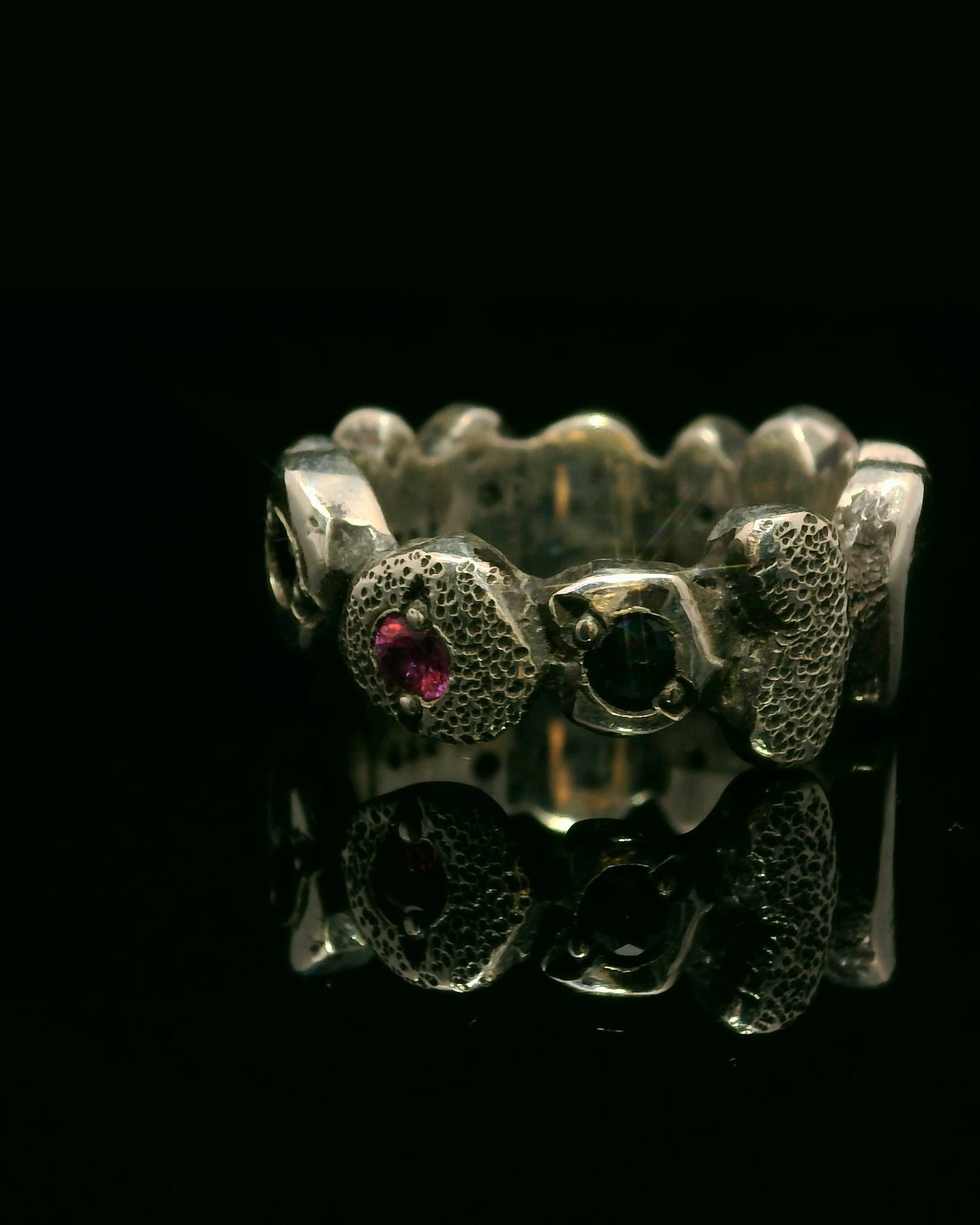 “Building Blocks” Ring w/ Sapphires