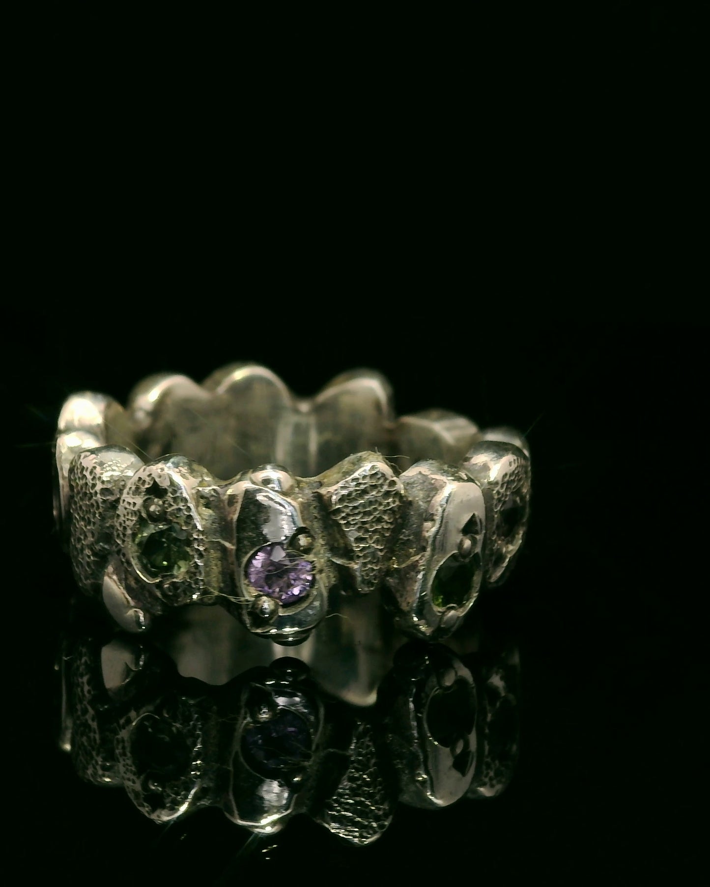 “Building Blocks” Ring w/ Sapphires