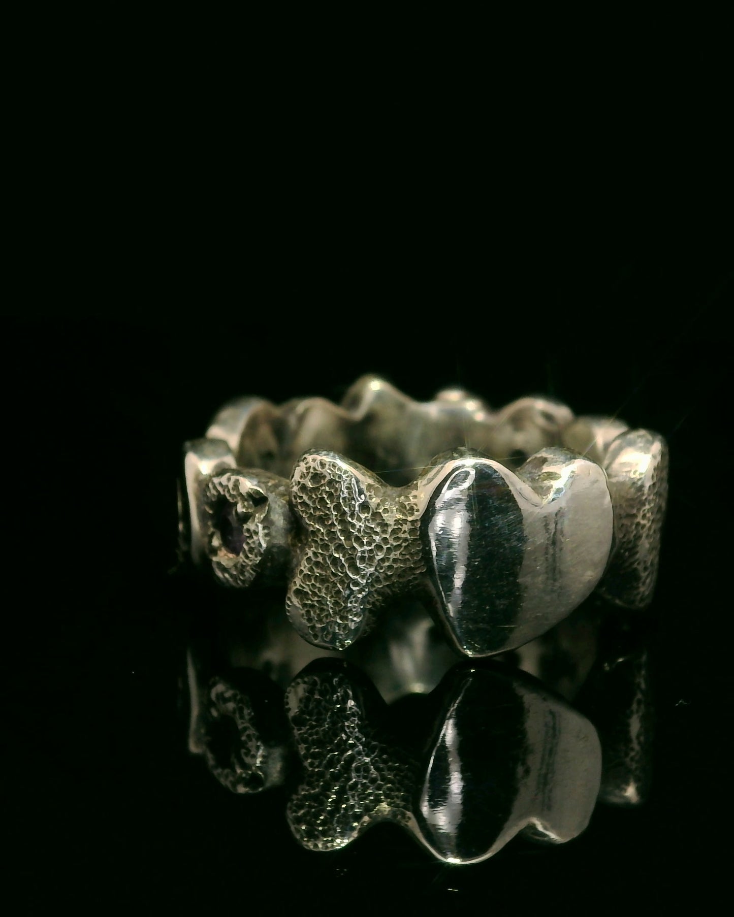 “Building Blocks” Ring w/ Sapphires