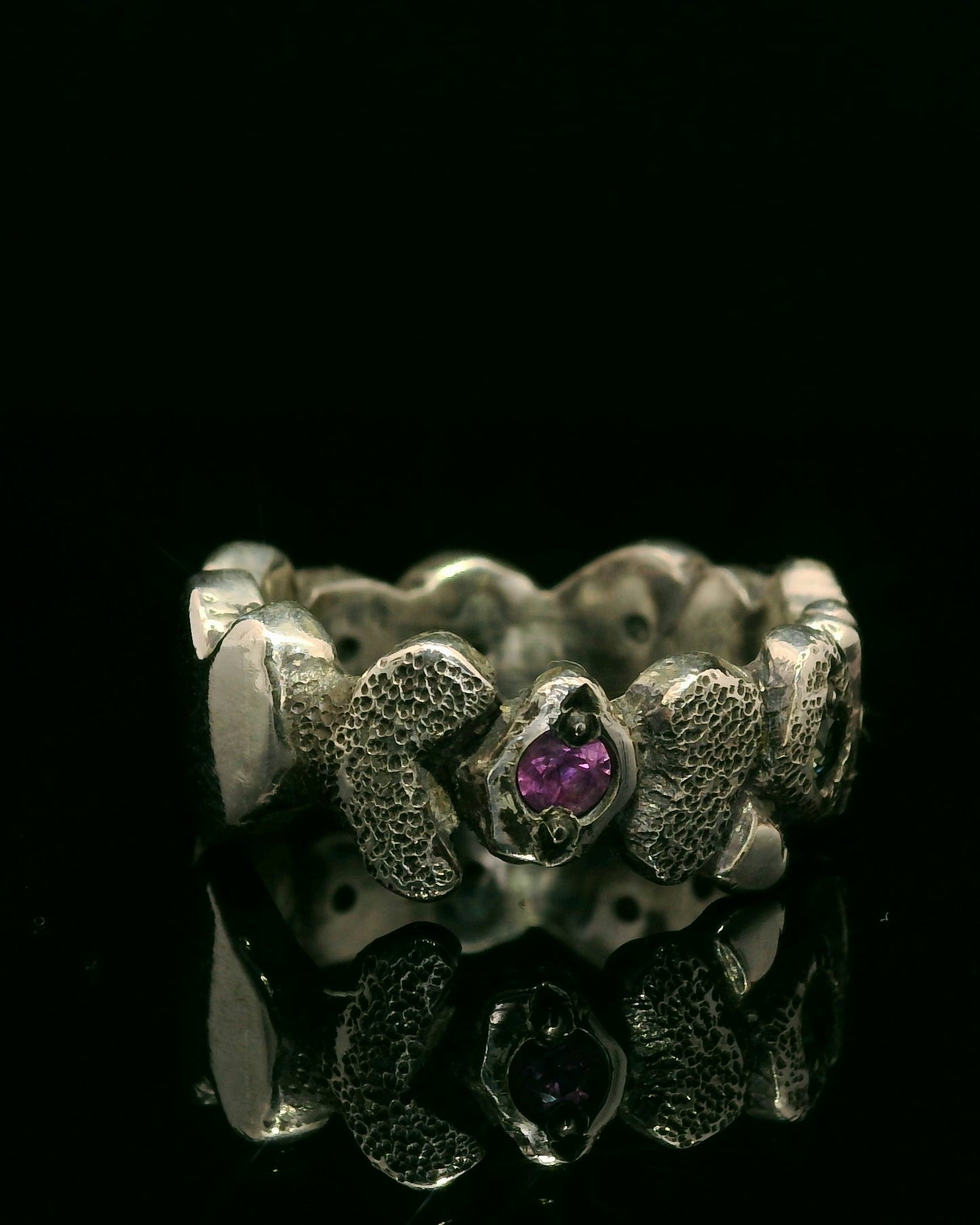 “Building Blocks” Ring w/ Sapphires