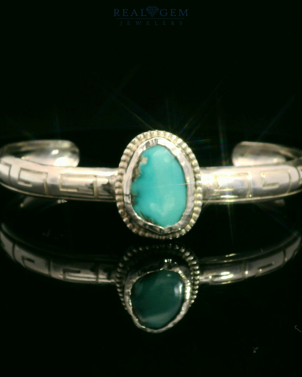 Elegant Turquoise Silver Bracelet