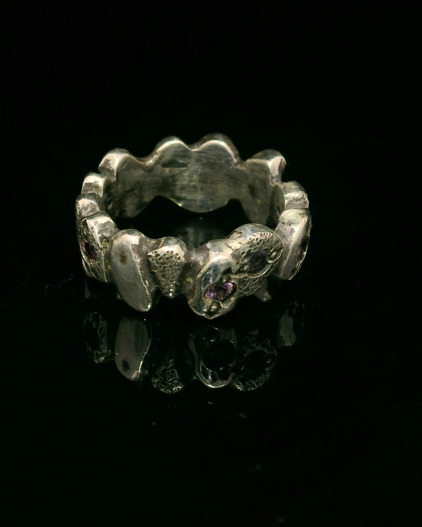 Building Blocks Ring with Sapphires