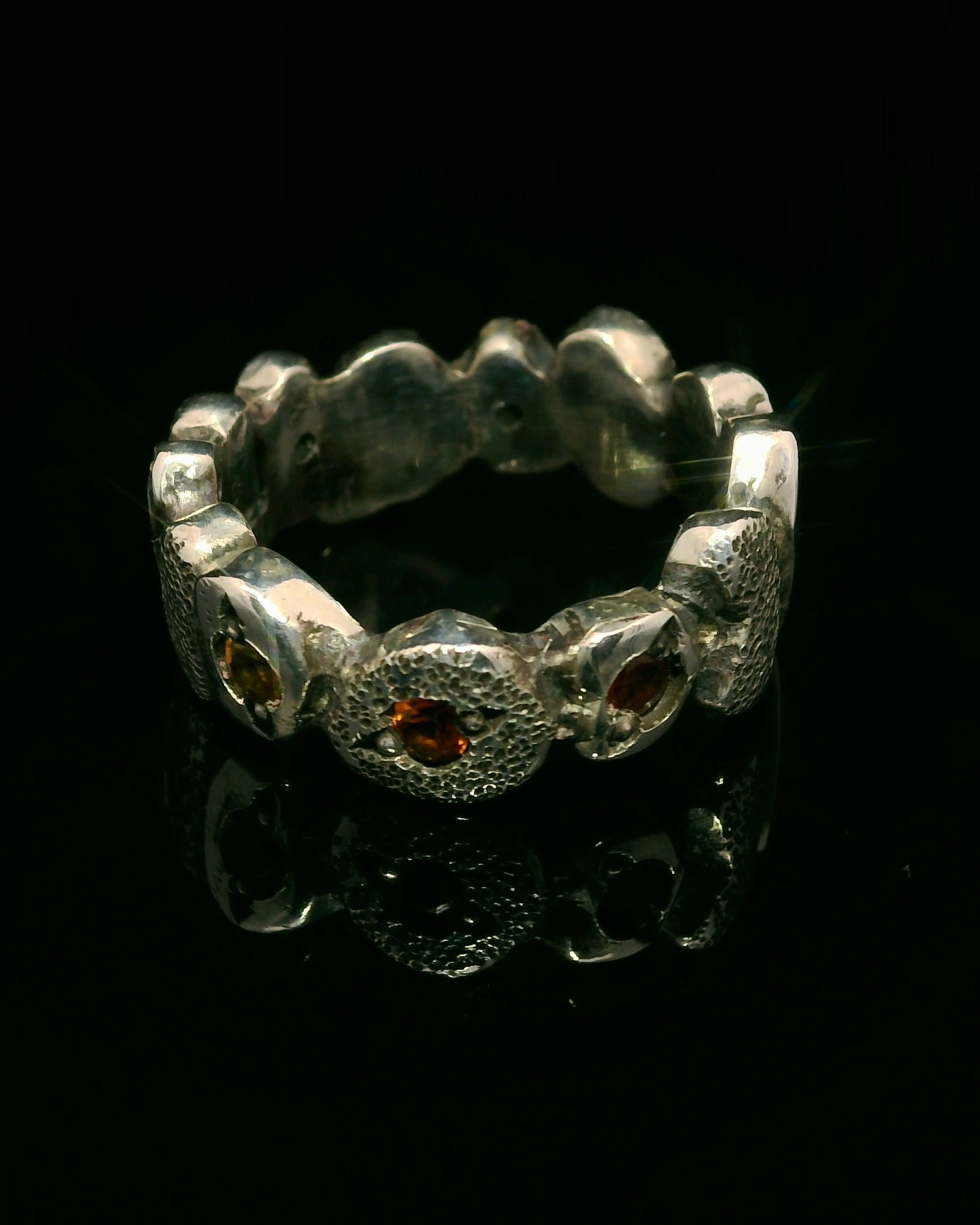 “Building Blocks” Ring w/ Sapphires