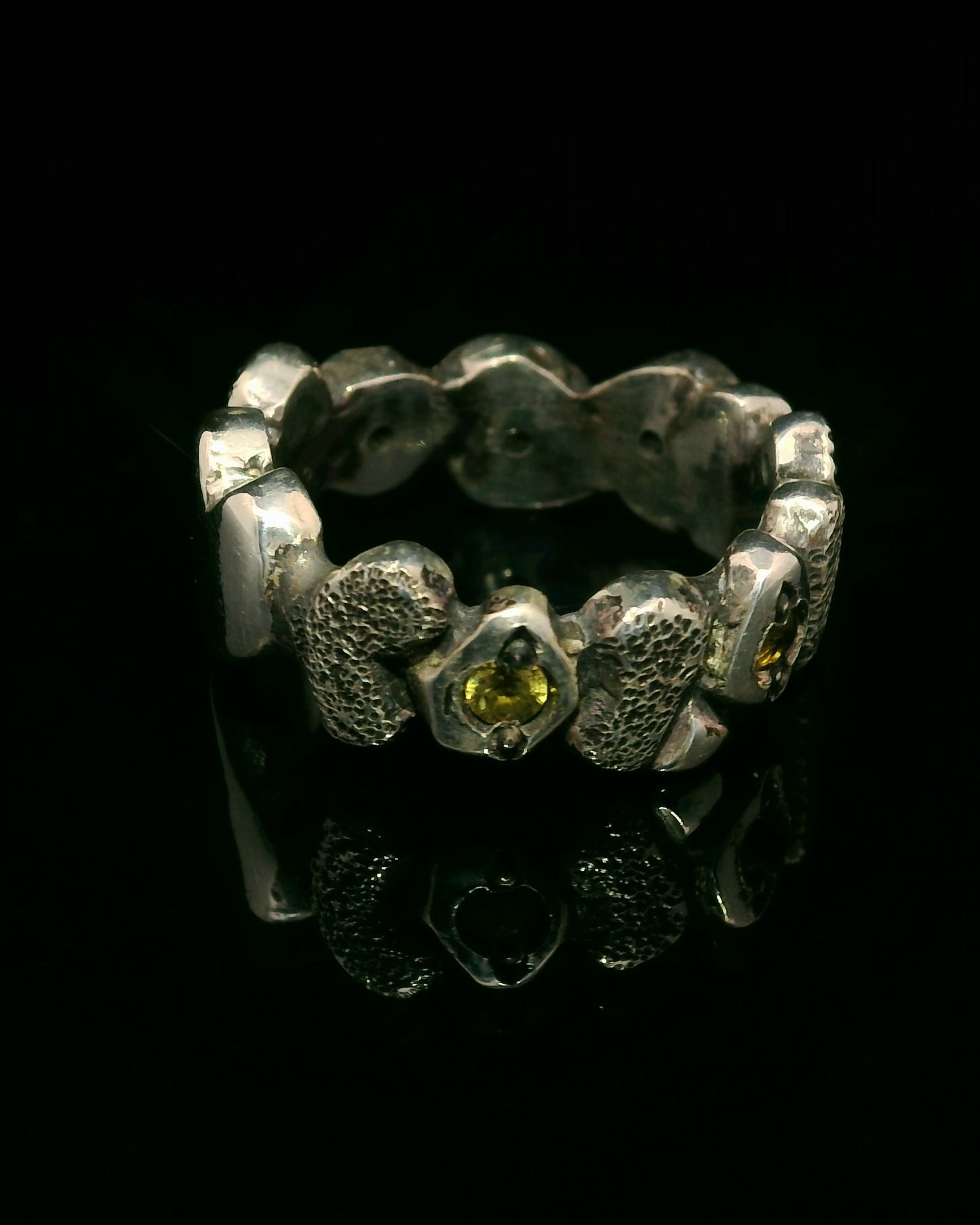 “Building Blocks” Ring w/ Sapphires