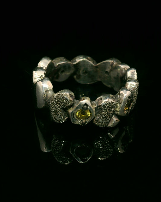 “Building Blocks” Ring w/ Sapphires
