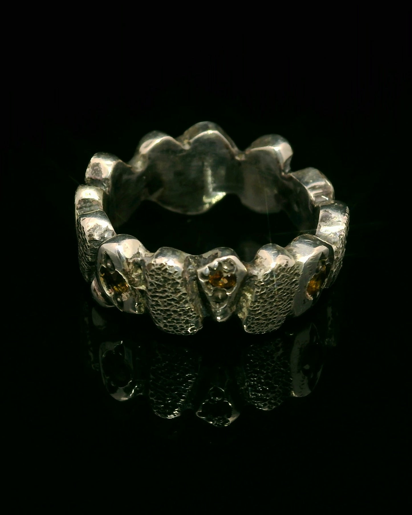 “Building Blocks” Ring w/ Sapphires