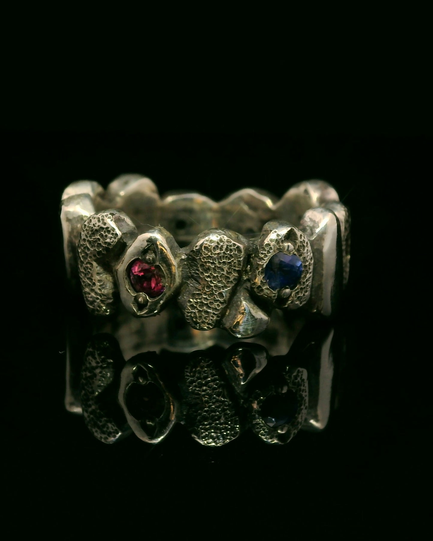 “Building Blocks” Ring w/ Sapphires