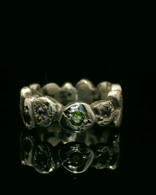“Building Blocks” Ring w/ Sapphires
