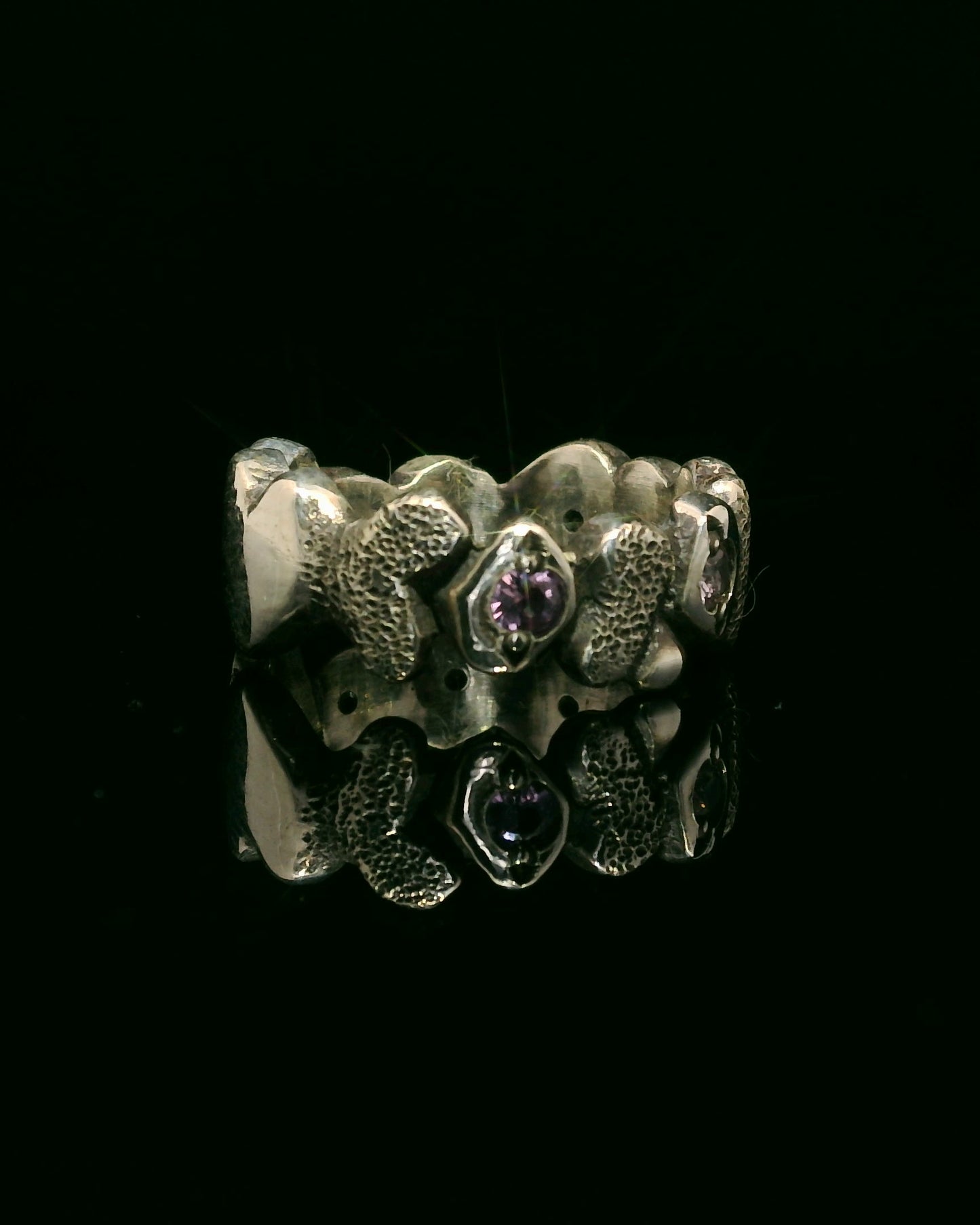 “Building Blocks” Ring w/ Sapphires