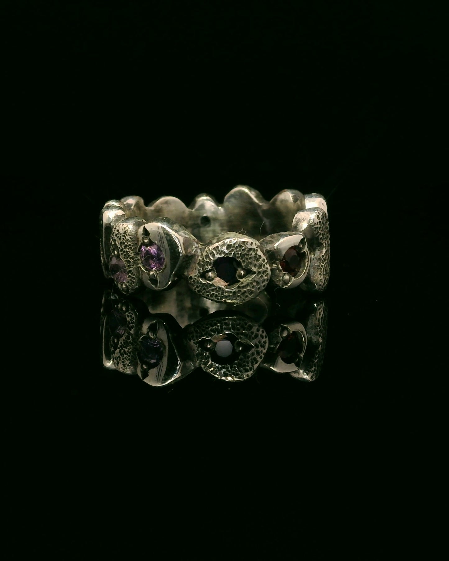 “Building Blocks” Ring w/ Sapphires