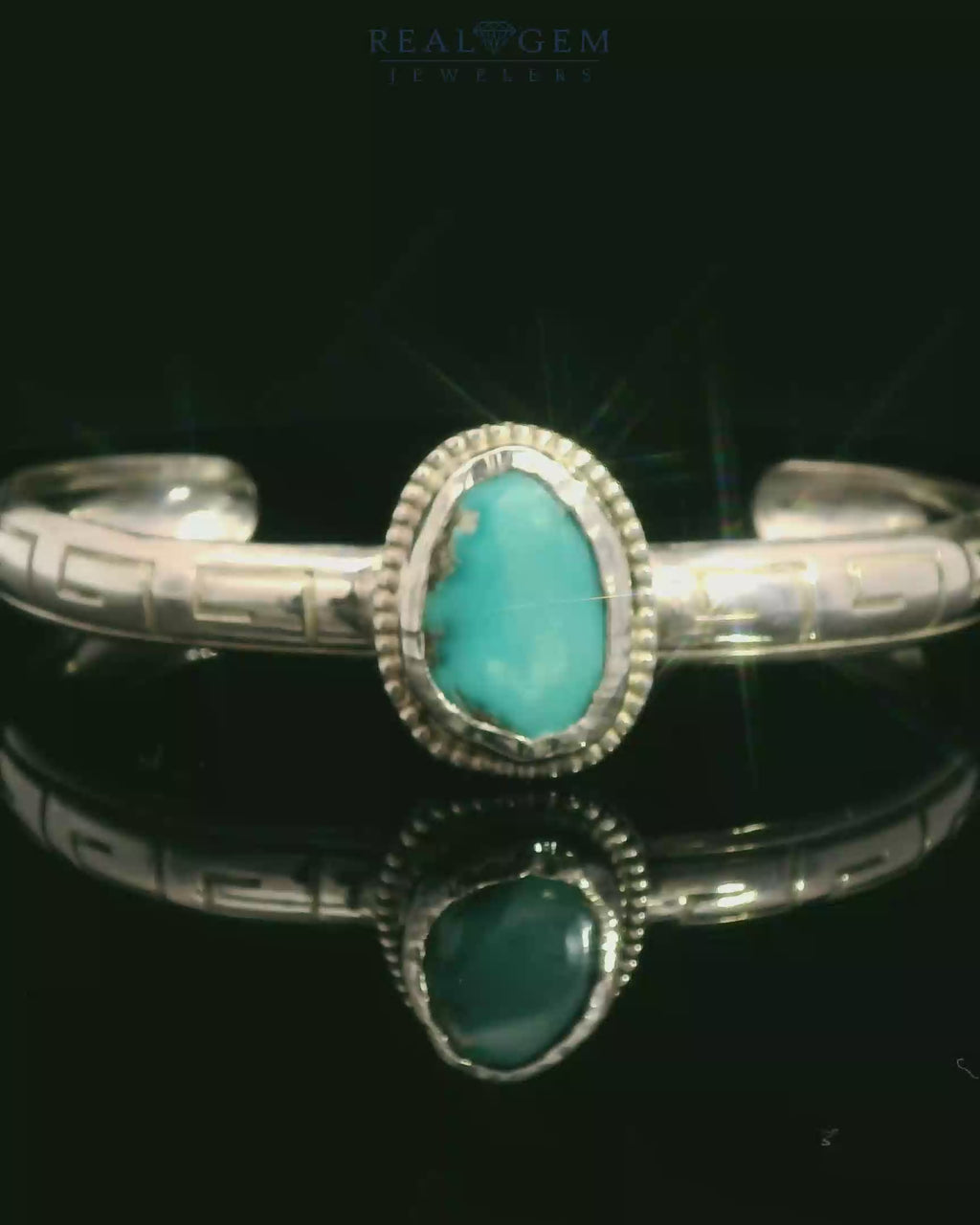 Elegant Turquoise Silver Bracelet