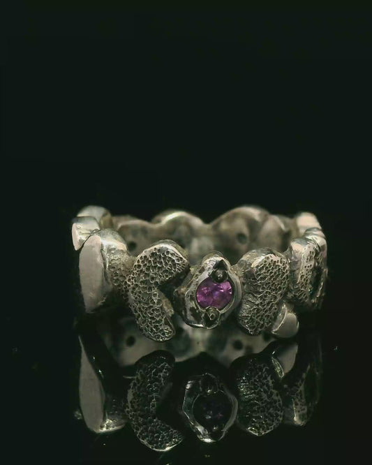 “Building Blocks” Ring w/ Sapphires