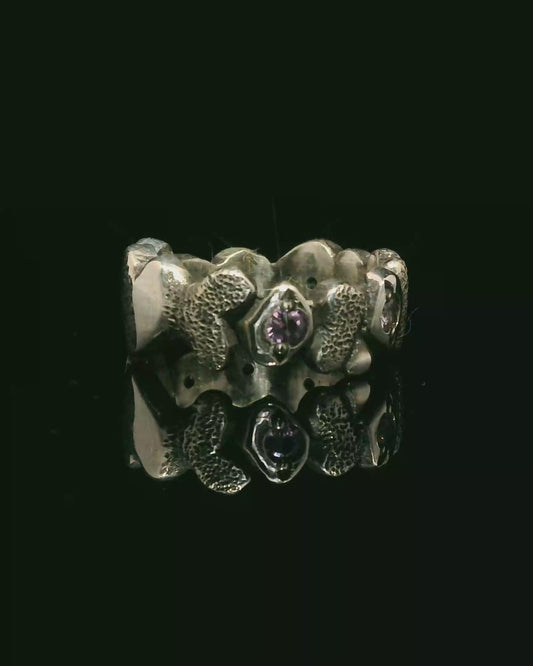 “Building Blocks” Ring w/ Sapphires