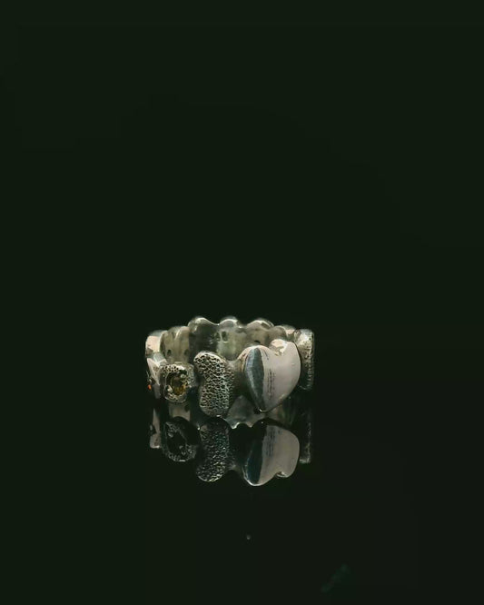 Elegant Silver Heart Ring